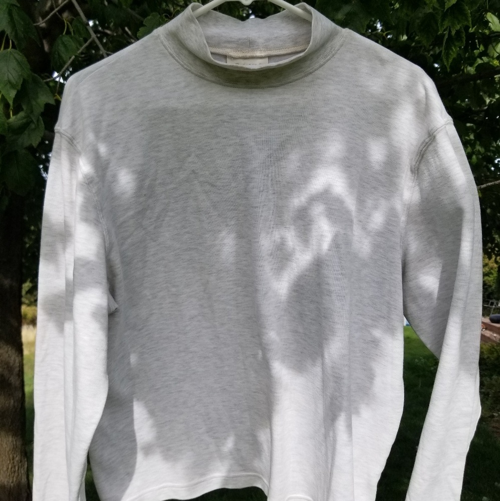 Studio Works, Large Long Sleeved Top, Grey/White